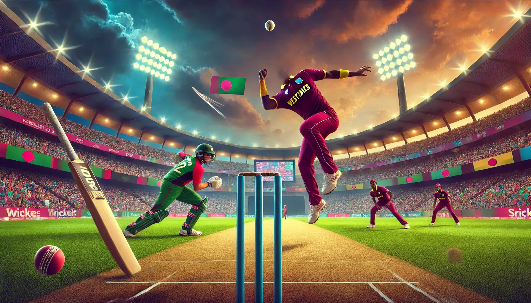 Litton Das Falters as West Indies Dominate T20I