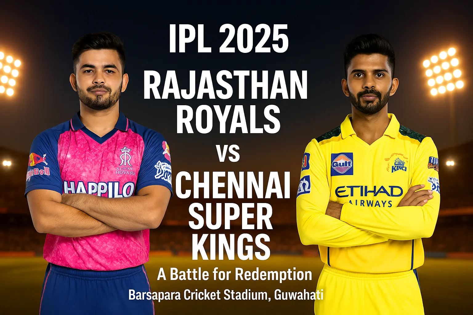 RR vs CSK – IPL 2025: Battle for Redemption