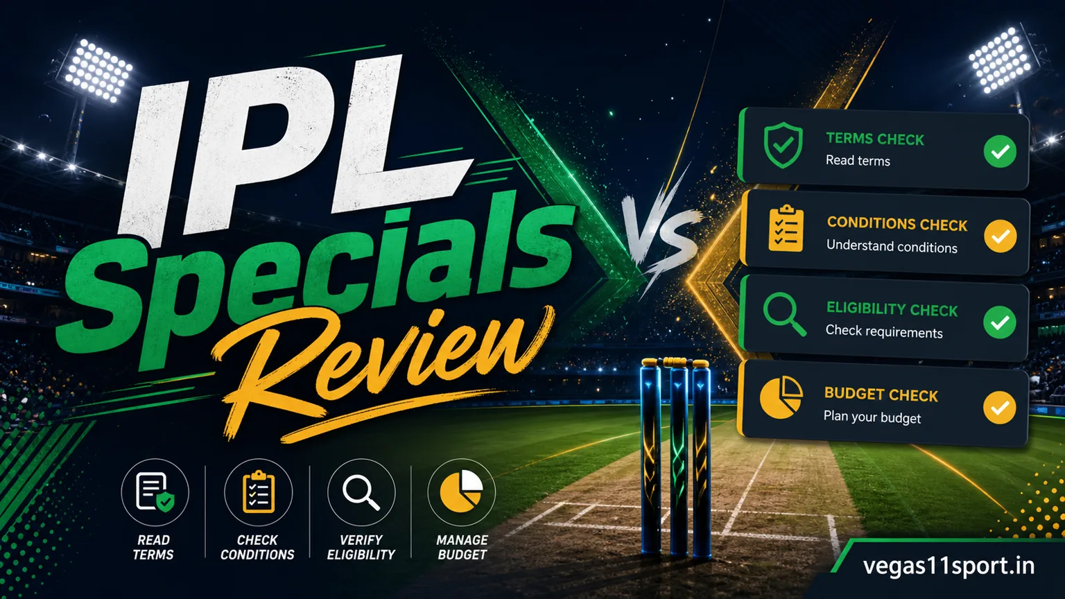 IPL Specials on Vegas11 Sport: Big-Match Hype Needs Terms First