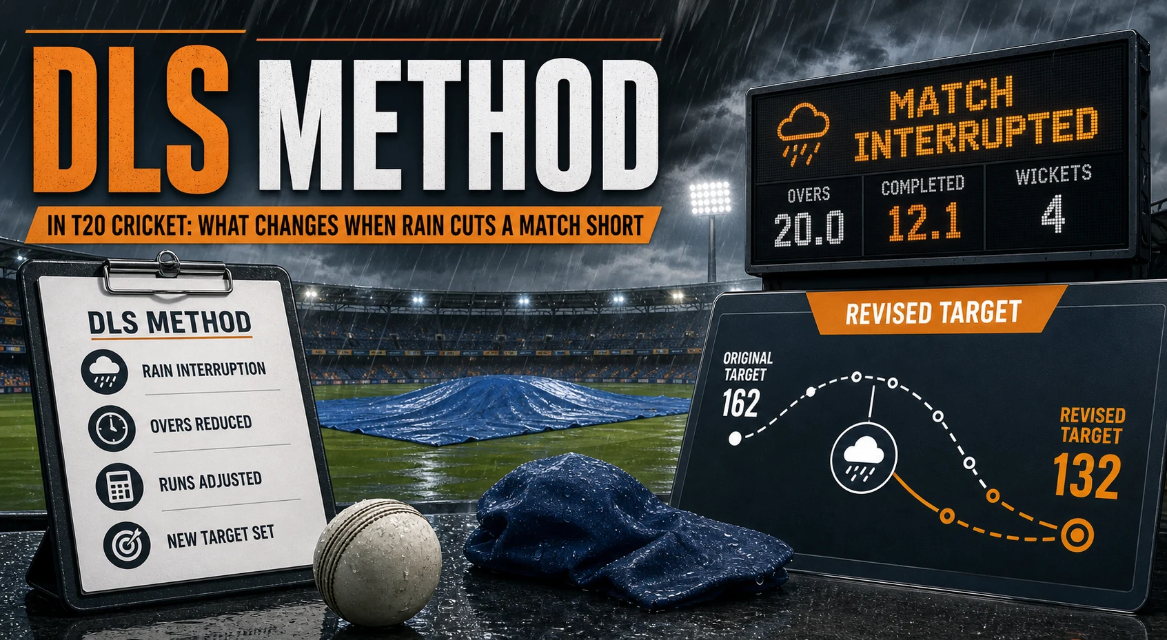 DLS Method in T20 Cricket: What Changes When Rain Cuts a Match Short