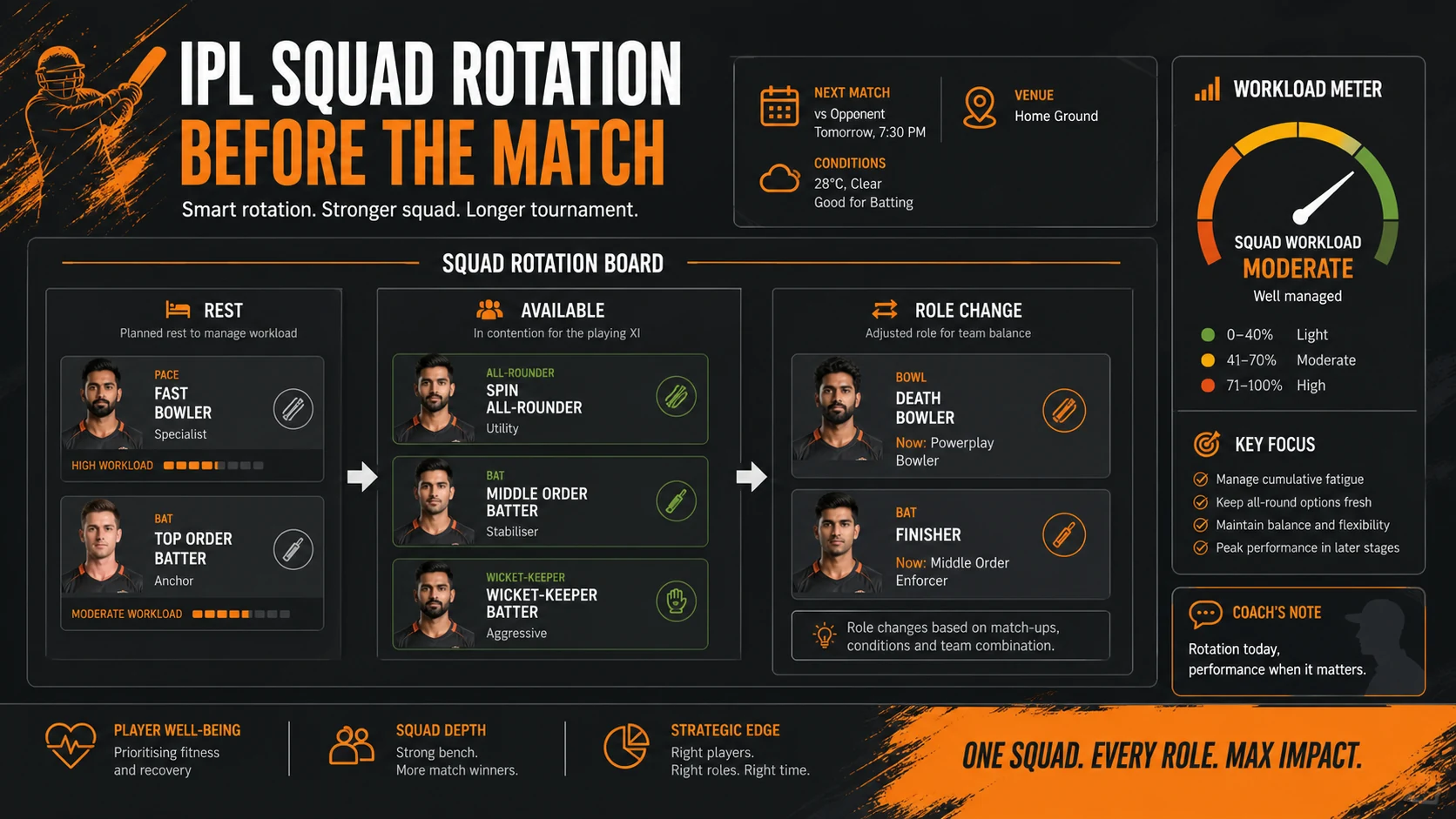 IPL Squad Rotation: Rest, Workload, and Role Changes Before a Match