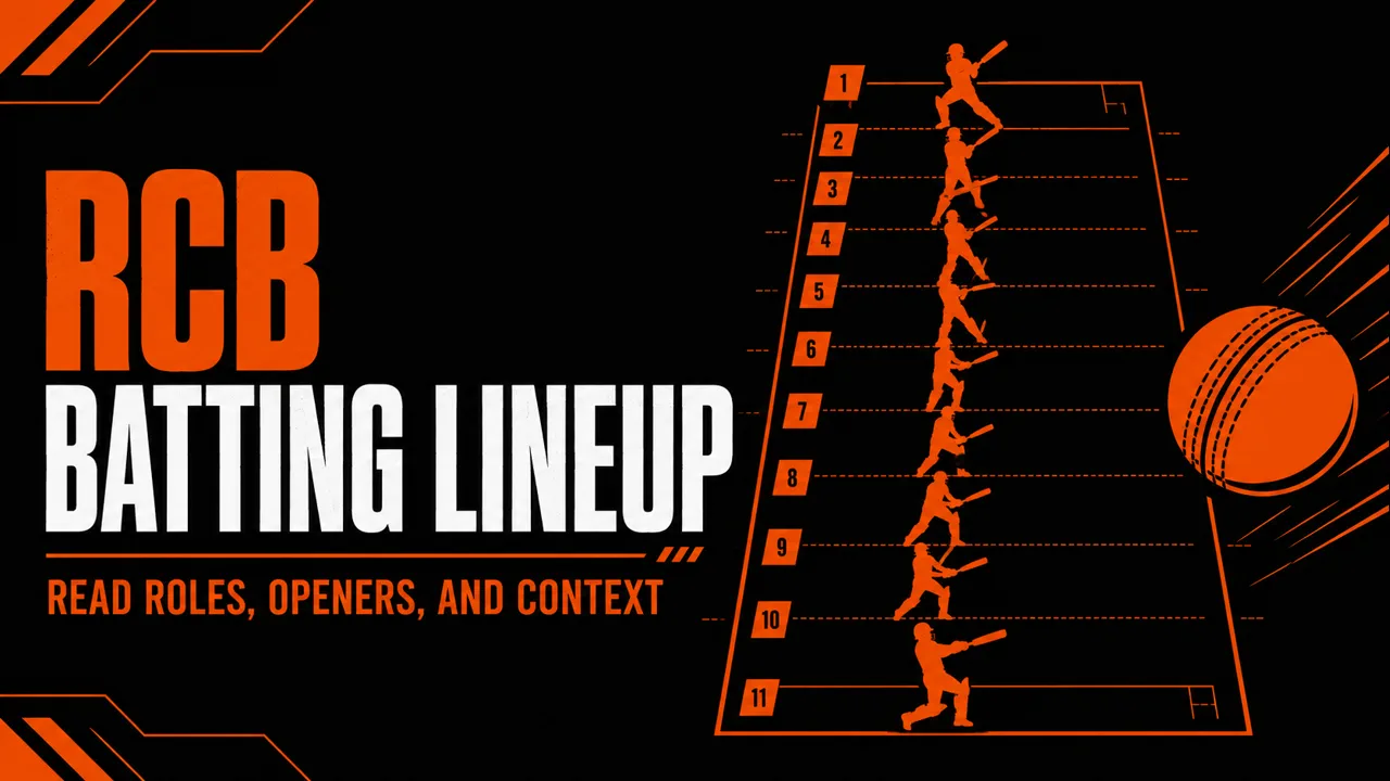 RCB IPL Batting Lineup: How to Read Roles, Openers, and Match Context